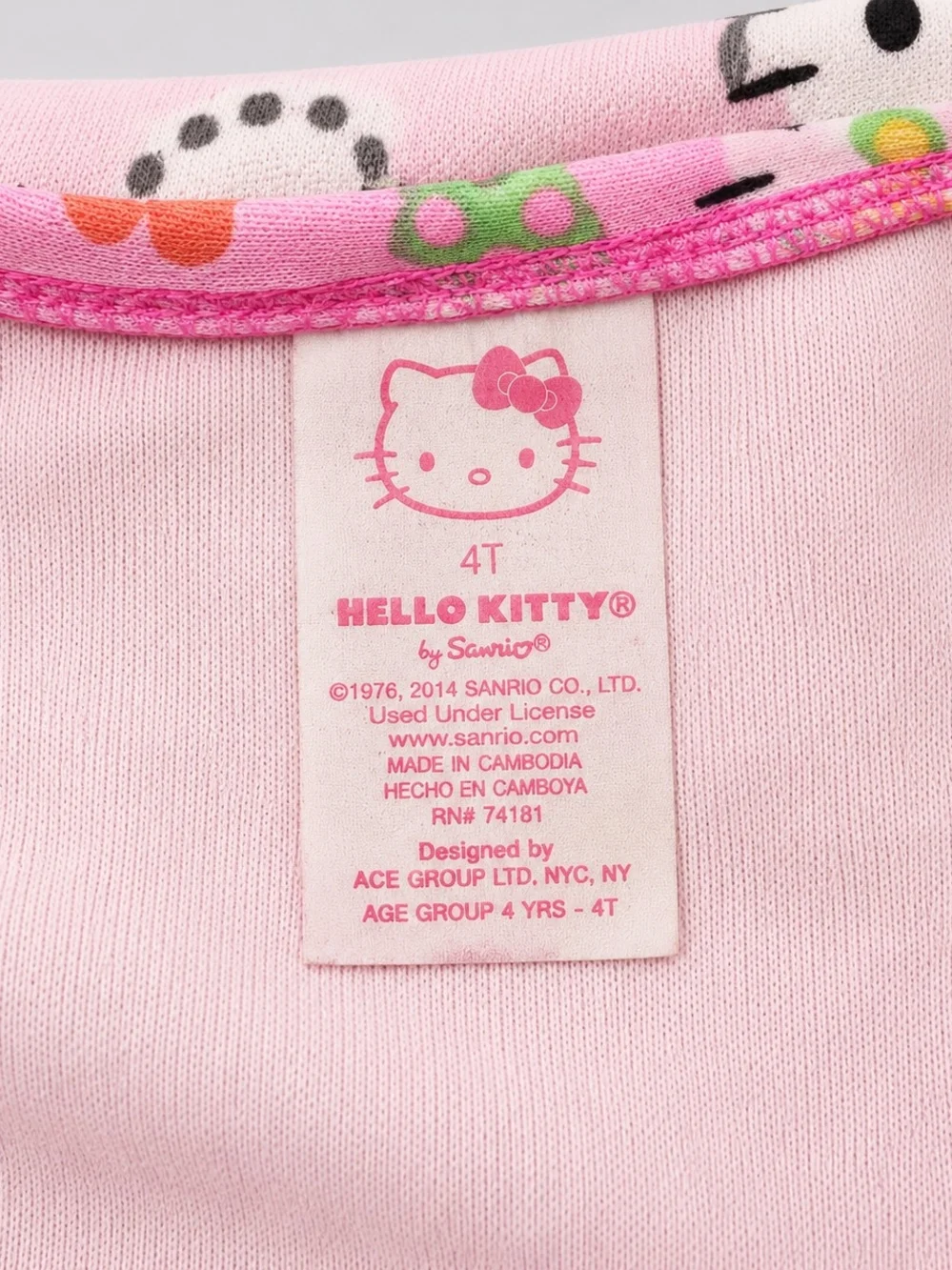Hello Kitty Sanrio Girls Tankini Swimsuit 2 Piece Pink Ice Cream 4T Toddler